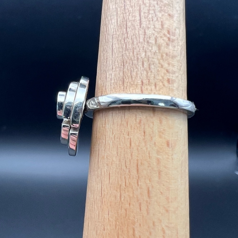 Sterling Silver Opal Fidget Spinner Ring - Picture 4 of 6